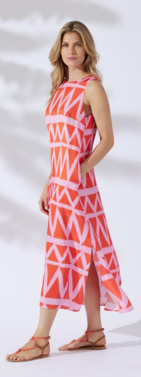 Fox's Kleid Viscose, rot-pink
