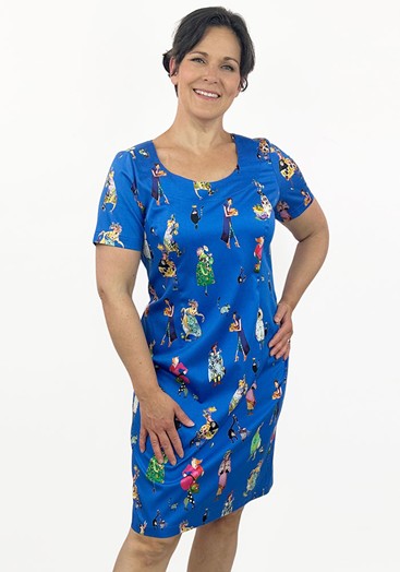 AnRa Etuikleid Weibsbilder blau